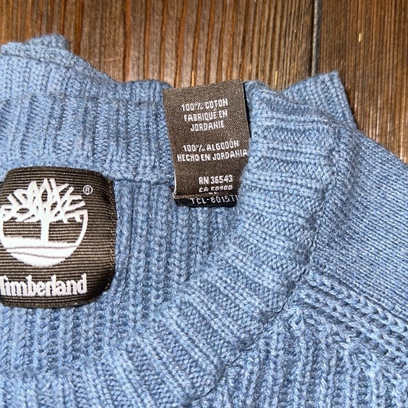 Timberland Blue Cotton Ribbed Sweater - Picture 10 of 10